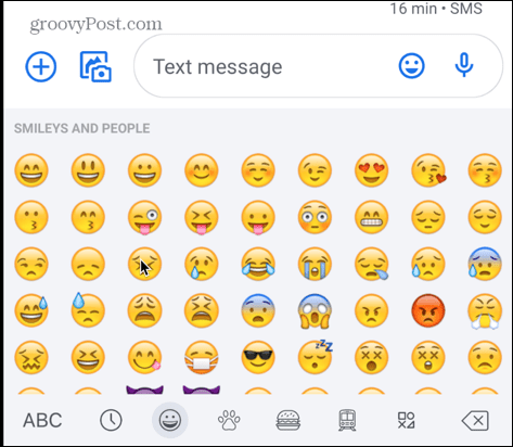 emoji's van het groene appeltoetsenbord