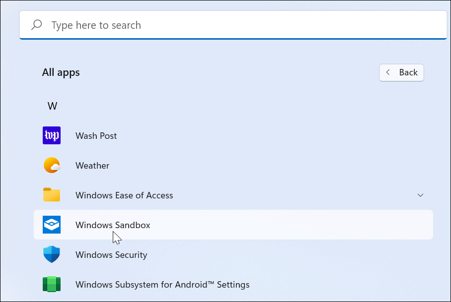 Windows Sandbox instellen op Windows 11