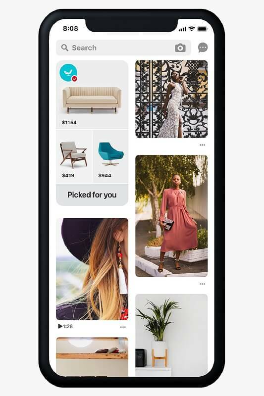 Pinterest introduceerde meer toegewijde en gepersonaliseerde winkelaanbevelingen in de Home Feed met doorzoekbare catalogi en gepersonaliseerde hubs met winkelideeën.