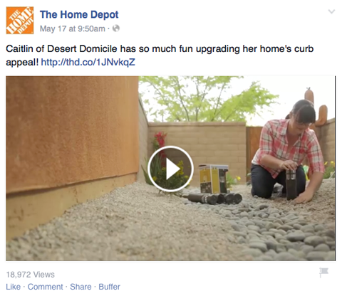 home depot video op facebook