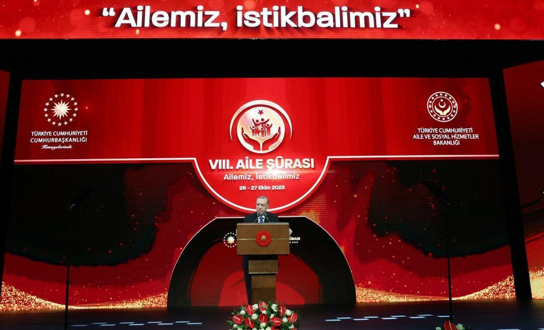 Recep Tayyip Erdoğan sprak over het gezin in de Turkse eeuw: Familie is een heilige structuur, we kunnen het niet beschadigen