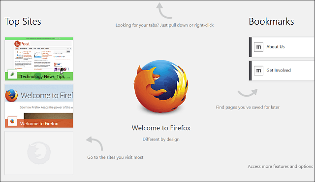Firefox voor Windows 8 Touch Beta beschikbaar voor openbare tests