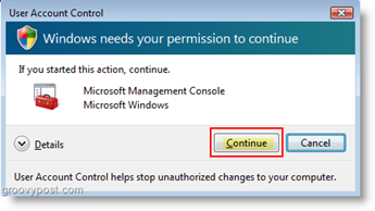 Stel Gebruikersaccountgedrag in voor Gebruikersaccountbeheer (UAC) Windows Vista