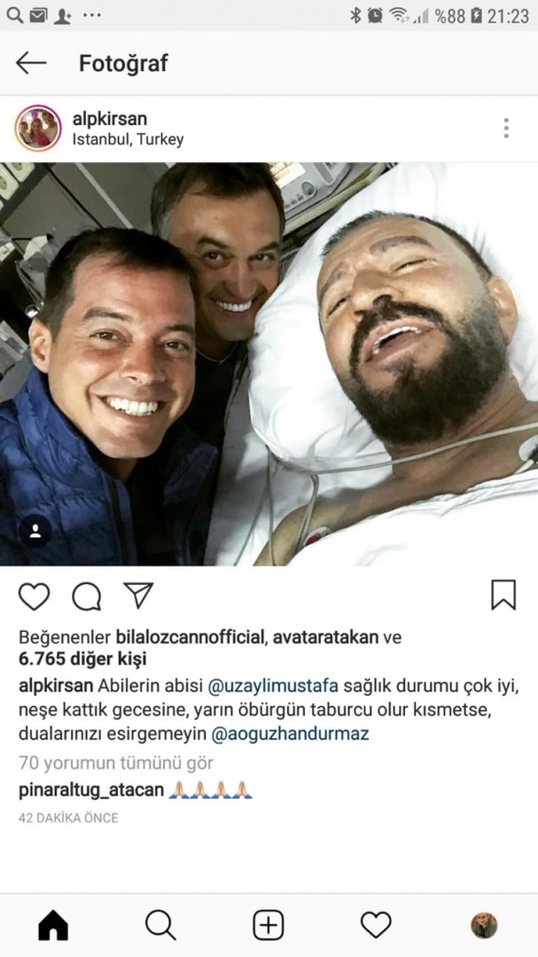 De eerste foto van Mustafa Topal die een hartaanval heeft gehad!