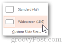 standaard breedbeeld presentatie aspect ratio powerpoint aanpassen