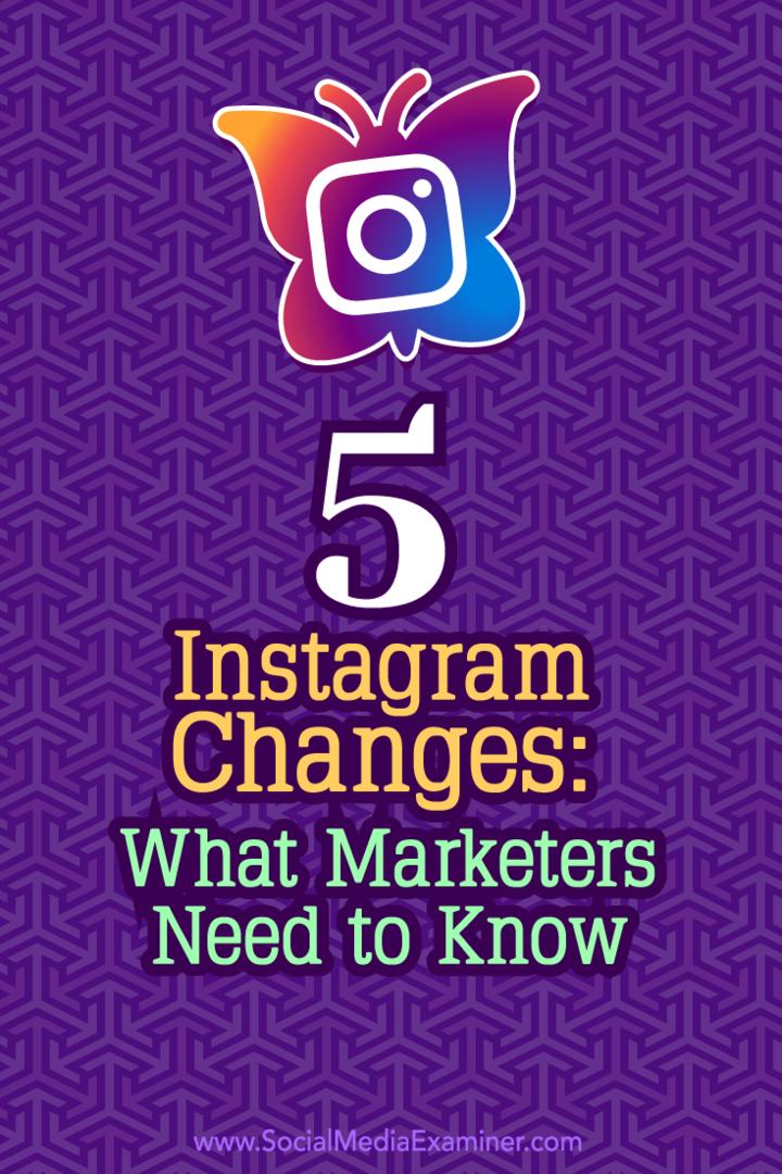Tips over hoe de meest recente Instagram-wijzigingen uw marketing kunnen beïnvloeden.