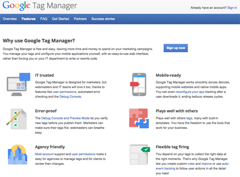 google tag manager-functies