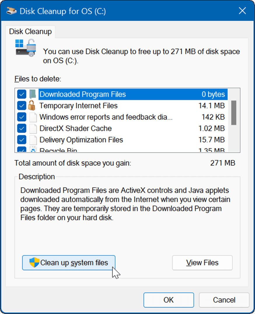 schijfopruiming verwijder tijdelijke bestanden op Windows 11