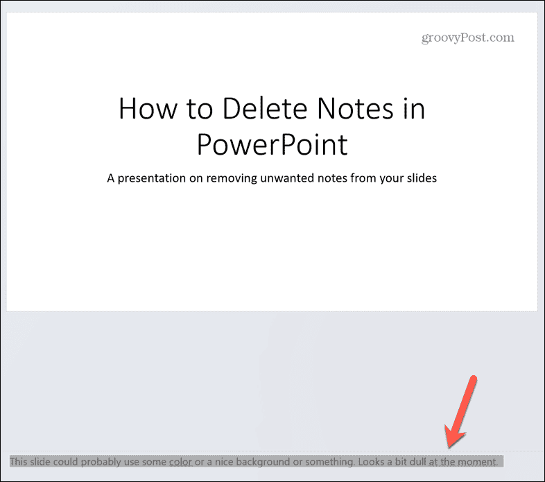powerpoint gemarkeerde notities