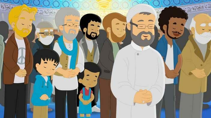 Scènes uit de eerste aflevering van Ramadan Moon-animatie