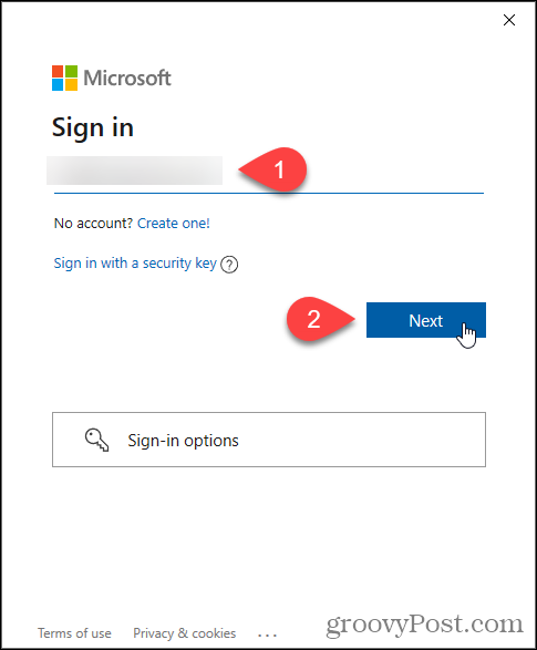 Voer het Microsoft-e-mailadres in voor het Windows Insider-programma