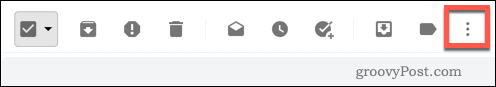 Gmail-pictogram met drie stippen