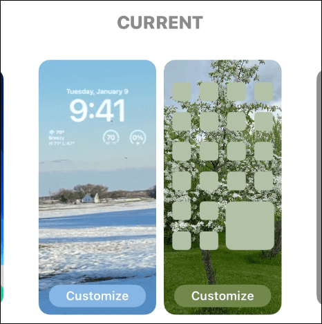 Verander achtergronden op het start- en vergrendelscherm van de iPhone