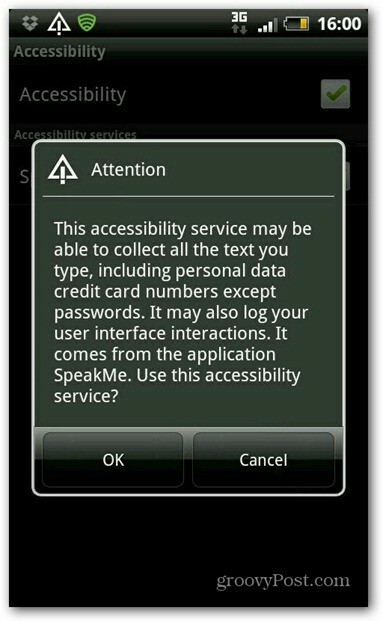 SpeakMe voor Android-toegankelijkheid inschakelen