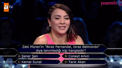 Sabriye Şengül heeft een stempel gedrukt op Who Wants to be a Millionaire
