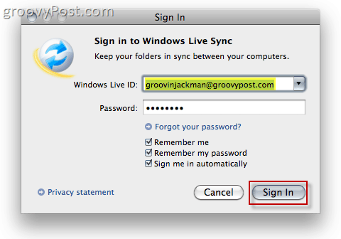 Windows Live Sync Beta op OS X