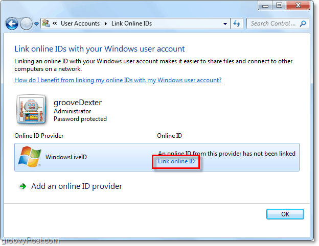 Windows Live ID koppelen aan Windows 7-account