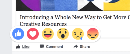 Facebook-reacties hebben iets meer invloed op je content-ranking dan likes.