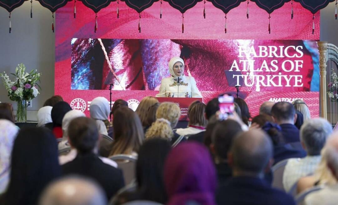 First Lady Erdoğan ontmoette de vrouwen van leiders in New York: Anatolische weefpatronen waren oogverblindend
