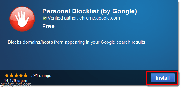 Chrome-extensie voor persoonlijke blokkeerlijst