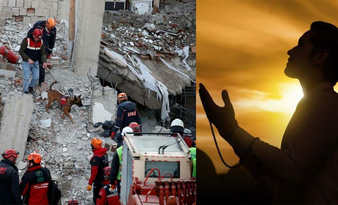 Welke gebeden worden er opgezonden voor degenen die onder het puin van de aardbeving liggen?