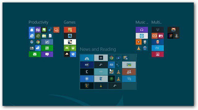 Windows 8: tegelgroepen maken op het startscherm
