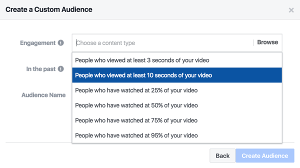 Versterk video-inhoud met een Facebook-advertentie die is gericht op mensen die ten minste 10 seconden van de show hebben gekeken.