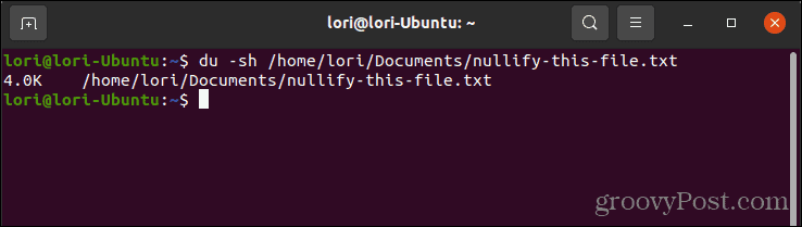 De opdracht du gebruiken om de grootte van een bestand in Linux te controleren