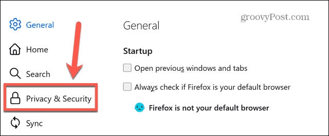 Firefox-privacy-instellingen