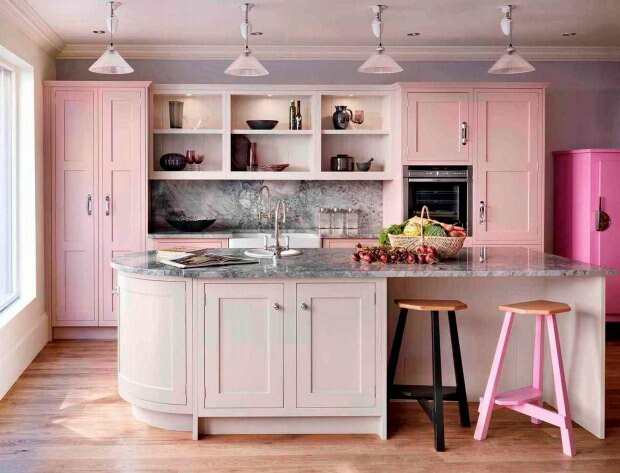 roze keukendecoratie