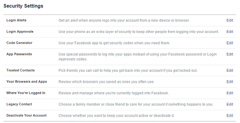 Facebook-beveiliging