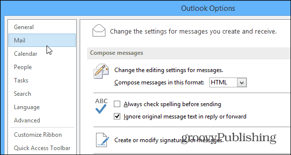 Outlook-opties