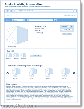 een groovy wireframe ingebouwd in google docs