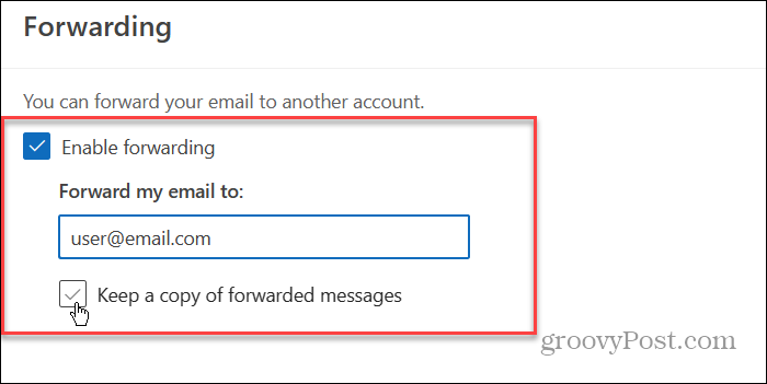 E-mail automatisch doorsturen 