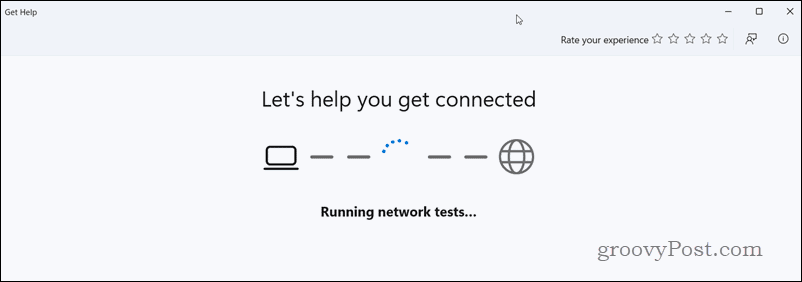 Netwerkprobleemoplosser in actie op Windows 11
