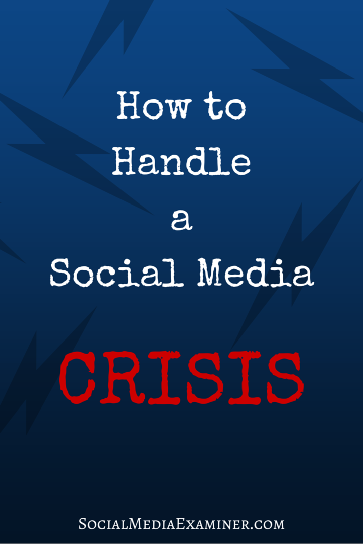 hoe om te gaan met een crisis op sociale media