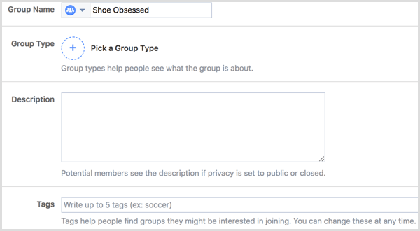 Instellingen voor bewerken van Facebook-groepen