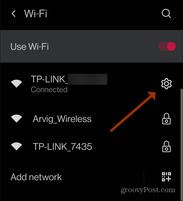 instellingen verbonden netwerk android