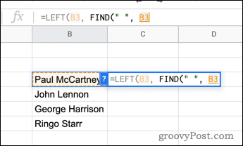 De FIND-functie gebruiken in Google Spreadsheets