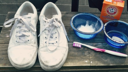 Hoe maak je witte sneakers schoon?
