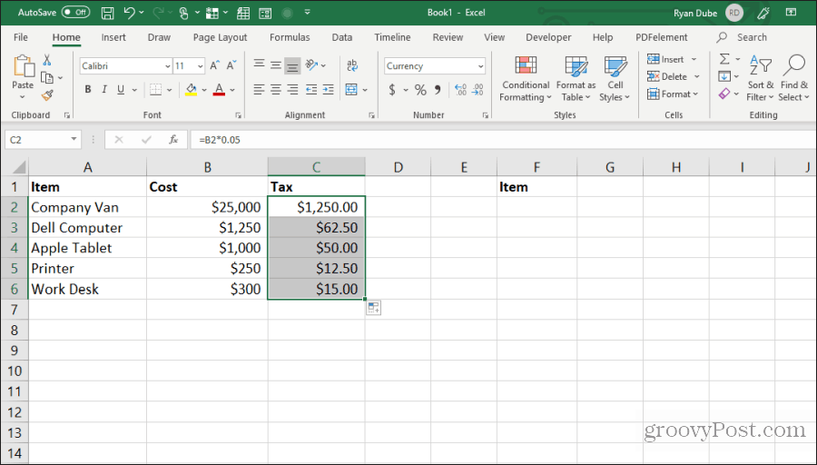cellen vullen in Excel