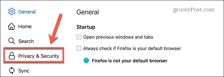 Firefox-privacy-instellingen