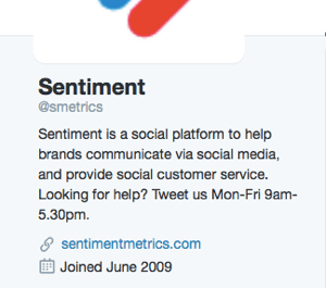 klantenservice-uren in twitter bio