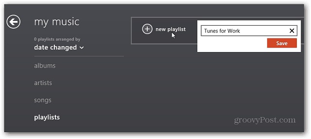 Maak afspeellijsten in Windows 8 Xbox Music-app