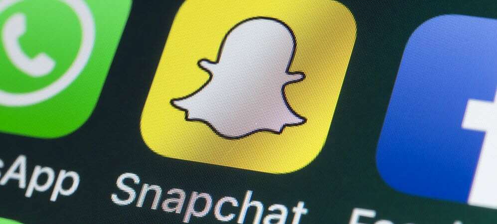 Snapchat-logo op mobiel