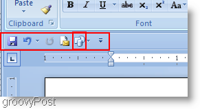 Microsoft Word 2007-vormen toegevoegd aan het snelmenu en onder het lint verplaatst