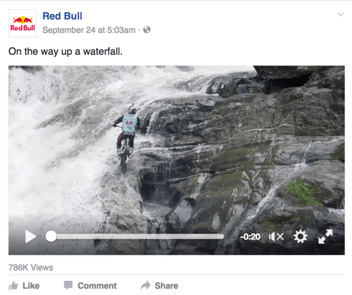 red bull facebook bericht
