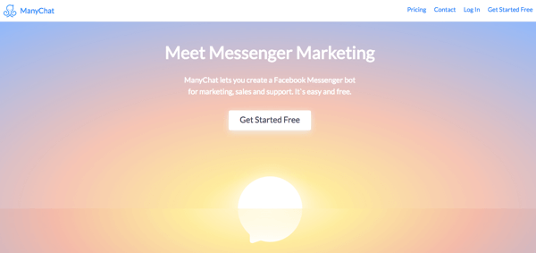 ManyChat is een optie om klantenservice te bewijzen via Messenger-chatbots.