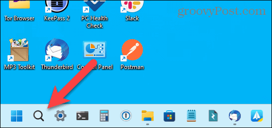 Zoekpictogram alleen op de taakbalk in Windows 11