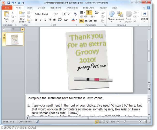 Hoe maak je een Groovy Custom E-Card met PowerPoint 2010